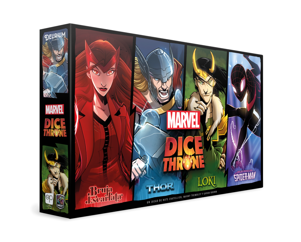 Marvel Dice Throne - Caja 1 - Bruja Escarlata, Thor, Loki, Spider-Man + Correcciones