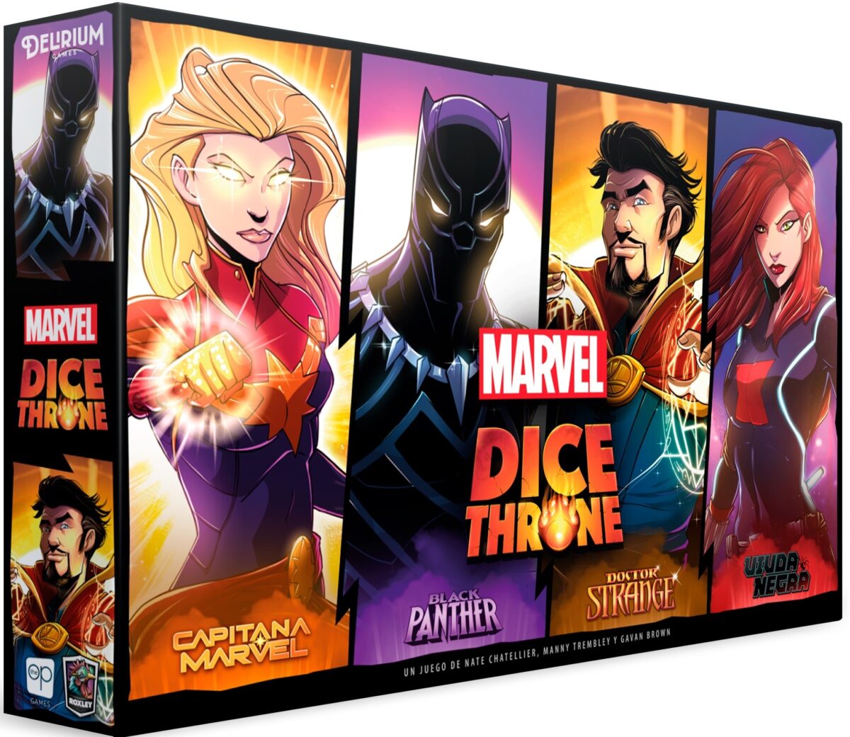 Marvel Dice Throne - Caja 2 - Capitana Marvel, Black Panther, Doctor Strange, Viuda Negra